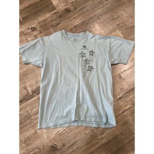 Anvil Loggerhead Turtles Short Sleeve Crewneck Tee T-Shirt Gray Green Size L